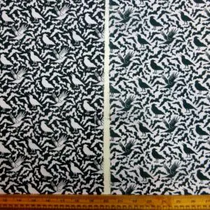 Halloween Polyester Cotton Fabric Bats and Ravens