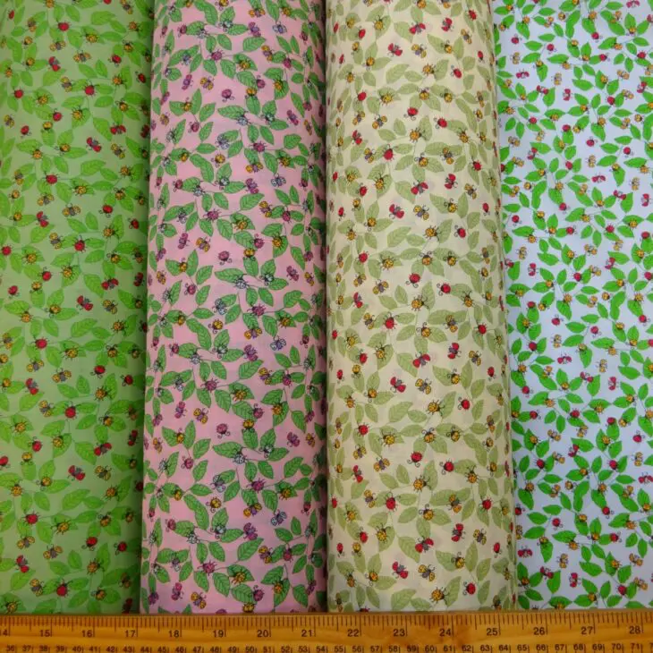 Polyester Cotton Fabric Lady Bird Fiesta