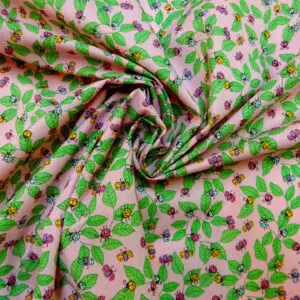 Polyester Cotton Fabric Lady Bird Fiesta Pink