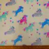 Fleece Fabric Soft Huggable Unicorn Fancies Ivory