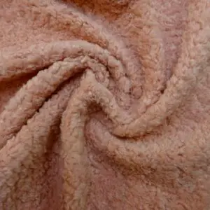 Faux Fur Fabric Persian Curly Lamb Dusty Pink