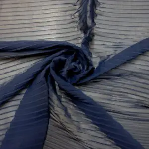 Georgette Fabric Pleated Navy