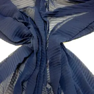 Georgette Fabric Pleated Navy