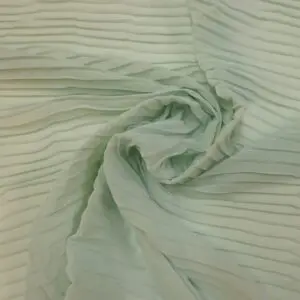 Georgette Fabric Pleated Mint