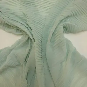 Georgette Fabric Pleated Mint