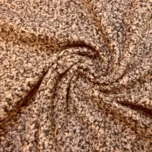 Jacketing Fabric Faux Boiled Wool Boucle Pink Black