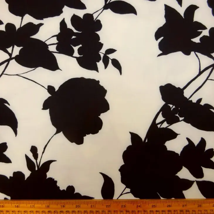 Scuba Jersey Fabric Ascot Lady Black White