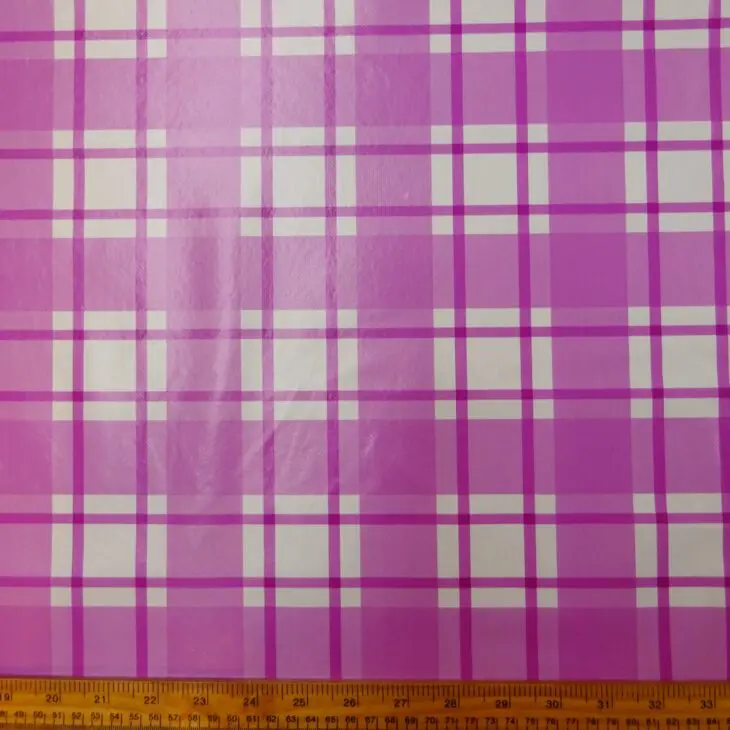 PVC Tabling Fabric Plaid Pink