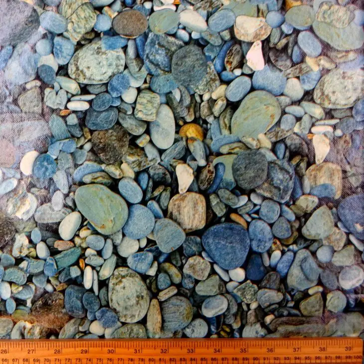 PVC Tabling Fabric Water Pebbles Jade