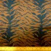 Satin Fabric Animal Print Night Tiger Bronze Black
