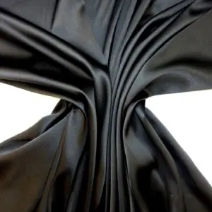 Satin Fabric Duchess Russian Bridal Satin Black
