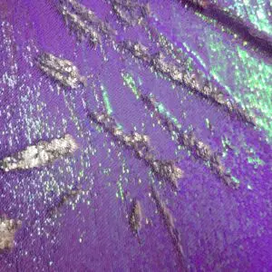 Sequin Fabric On Net Reversible Strictly Ballroom Mauve Silver