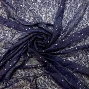 Sequin Fabric Blitz On Stretch Net Seconds Quality Navy