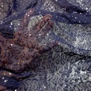 Sequin Fabric Blitz On Stretch Net Seconds Quality Navy