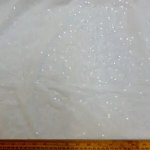 Sequin Fabric Blitz On Stretch Net Seconds Quality Ivory
