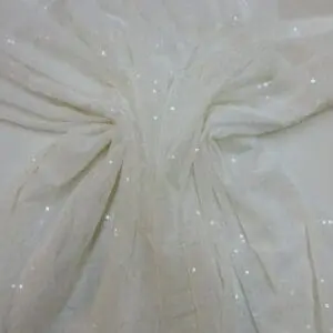 Sequin Fabric Blitz On Stretch Net Seconds Quality Ivory