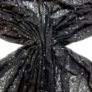 Sequin Fabric Blitz On Stretch Net Seconds Quality Black