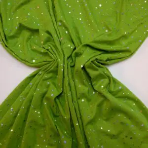 T-Shirting Fabric Disc Sequin Apple Wicked Green