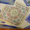 T-Shirting Fabric French Handkerchiefs Cream Pink Blue