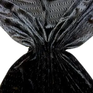 Velour Fabric Steamed Velour Frequency Black