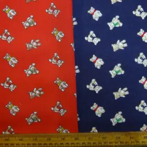 Polyester Cotton Fabric Teddy Bears