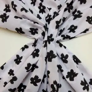 Polyester Cotton Fabric Forget Me Knot Black