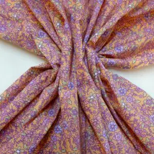 Polyester Cotton Fabric Umbrella Flower Peach