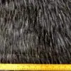 Faux Fur Fabric Super Thick Lesser Spotted Peahen Black Ivory
