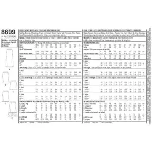 Simplicity Sewing Pattern 8699