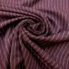 Suiting Fabric 1cm Pin Stripe Aubergine Dream