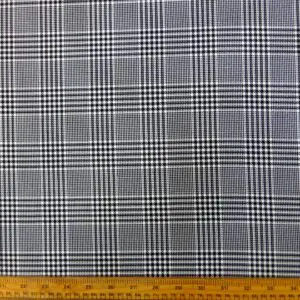 Suiting Fabric Chelsea Checks Black White