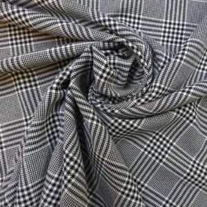 Suiting Fabric Chelsea Checks Black White