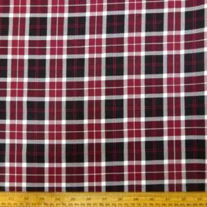 Suiting Fabric Tartan Loch Hock Wine