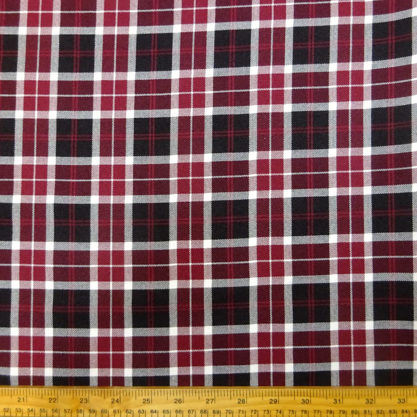 Suiting Fabric Tartan Loch Hock Wine