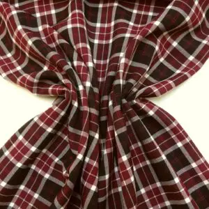 Suiting Fabric Tartan Loch Hock Wine