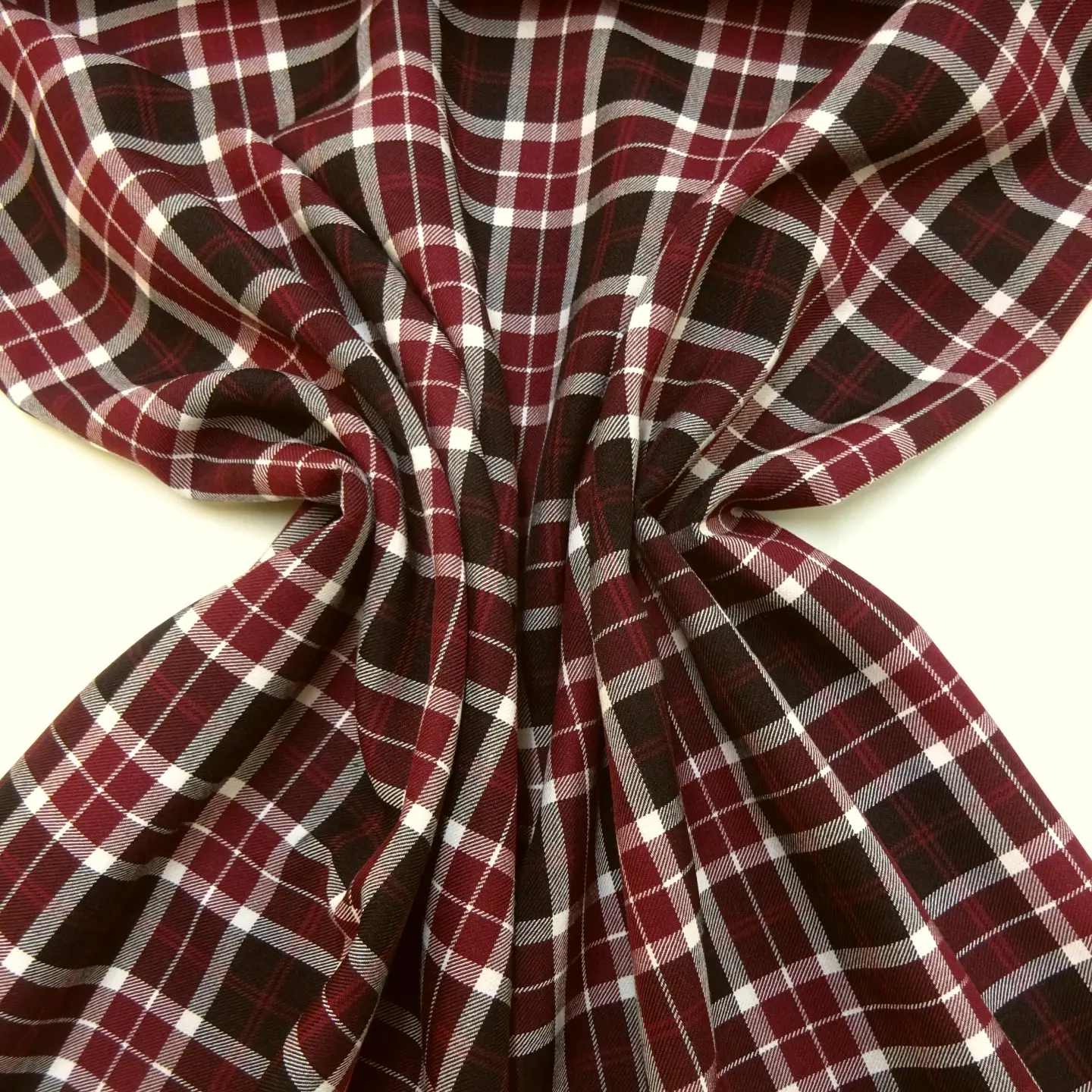 Suiting Fabric Tartan Loch Hock Wine