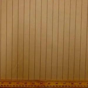 Suiting Fabric 2cm Brown Pin Stripe On Camel