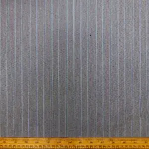 Suiting Fabric Pin Stripe Funky Mid Grey Blue