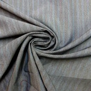 Suiting Fabric Pin Stripe Funky Mid Grey Blue