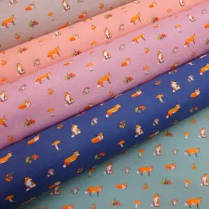 Polyester Cotton Fabric Foxy Woodland
