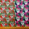 Halloween Polyester Cotton Fabric Skulls and Roses