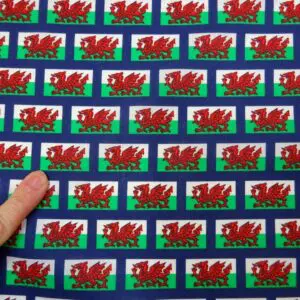 Polyester Cotton Fabric Welsh Dragon Flags