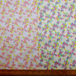 Polyester Cotton Fabric Floral Bobby Bouquet