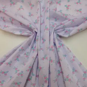 Polyester Cotton Fabric Floral Rio Beach Rose White Pink