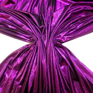 Foil Jersey Fabric People Eater Purple