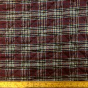 Quilting Fabric Single Sided Brushed Plaid Oxford Brogue Wine