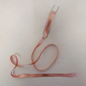 Christmas Ribbon 10mm Foil Lamé Pink