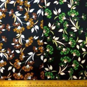 Satin Fabric Soft Polyester Floral Bush