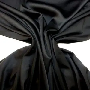 Crepe Backed Satin Fabric Dress Weight Sandringham Black