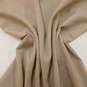Suiting Fabric Bi Stretch Banqueting Polyester Plain Light Beige